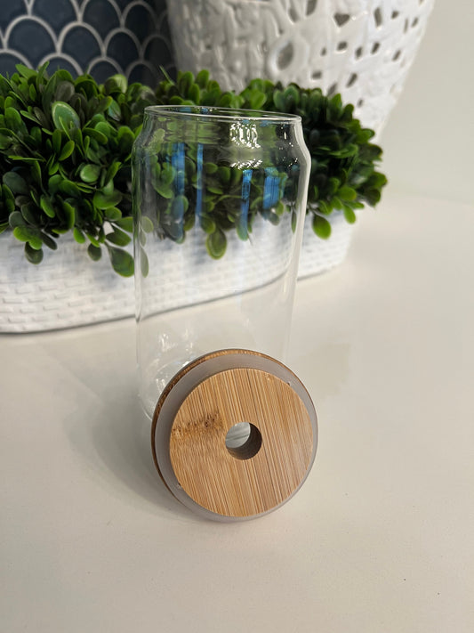 Bamboo Lid with hole for straw